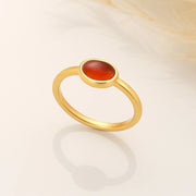 Oval Natural Stone Ring II - Lyphiyes